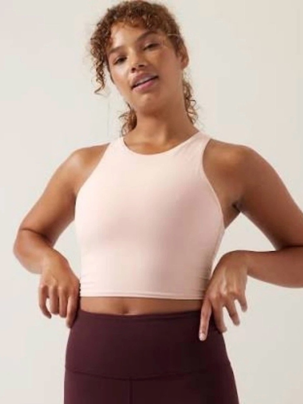 Athleta Conscious Crop Sports Bra D & DD, Orchid Pink